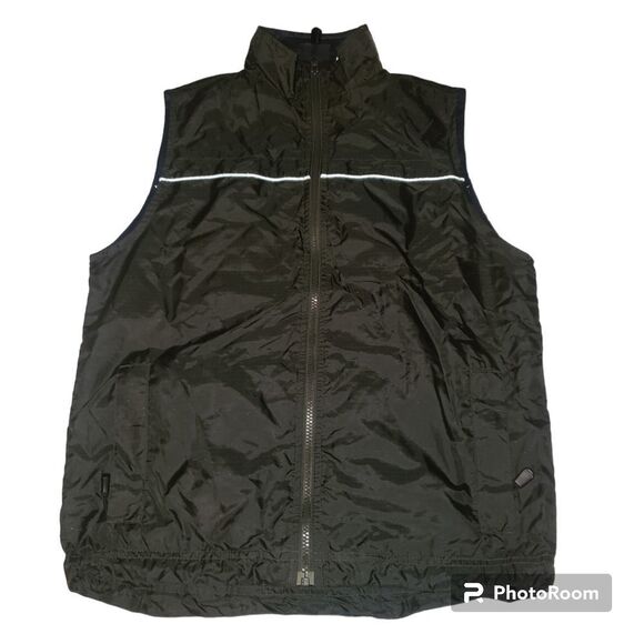 GAP Youth XL Black Reflective Vest | Sleeveless Athletic Layer with Zips - Picture 1 of 6